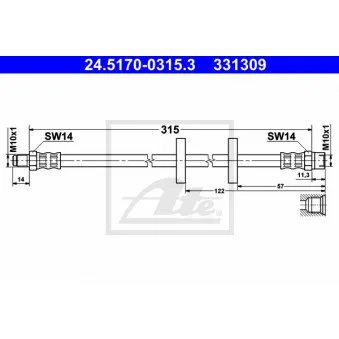 Flexible de frein ATE 24.5170-0315.3