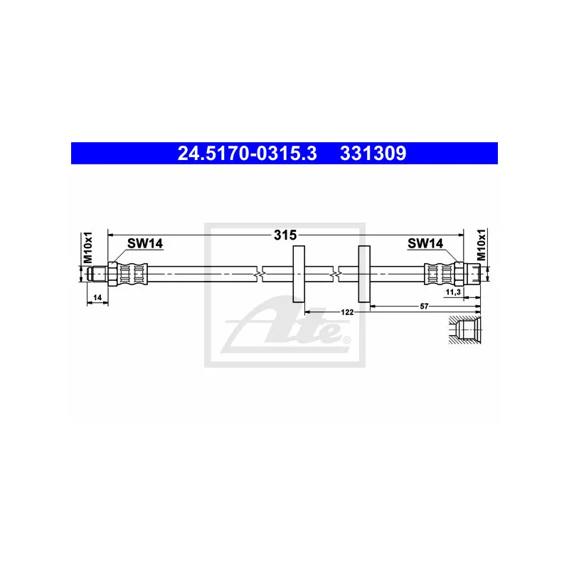 Flexible de frein ATE 24.5170-0315.3