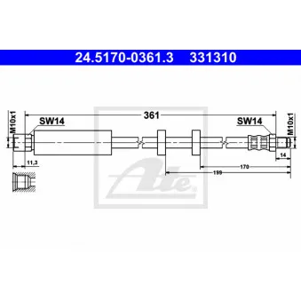 Flexible de frein ATE 24.5170-0361.3