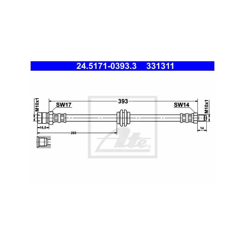 Flexible de frein ATE 24.5171-0393.3