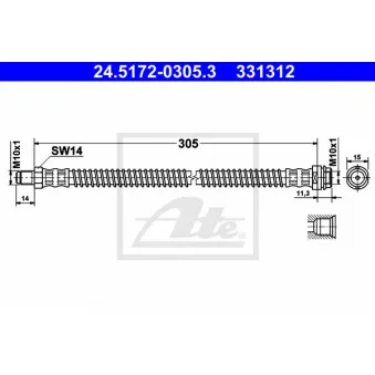 Flexible de frein ATE 24.5172-0305.3