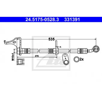 Flexible de frein ATE 24.5175-0528.3