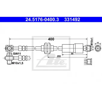 Flexible de frein ATE 24.5176-0400.3