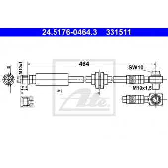 Flexible de frein ATE 24.5176-0464.3