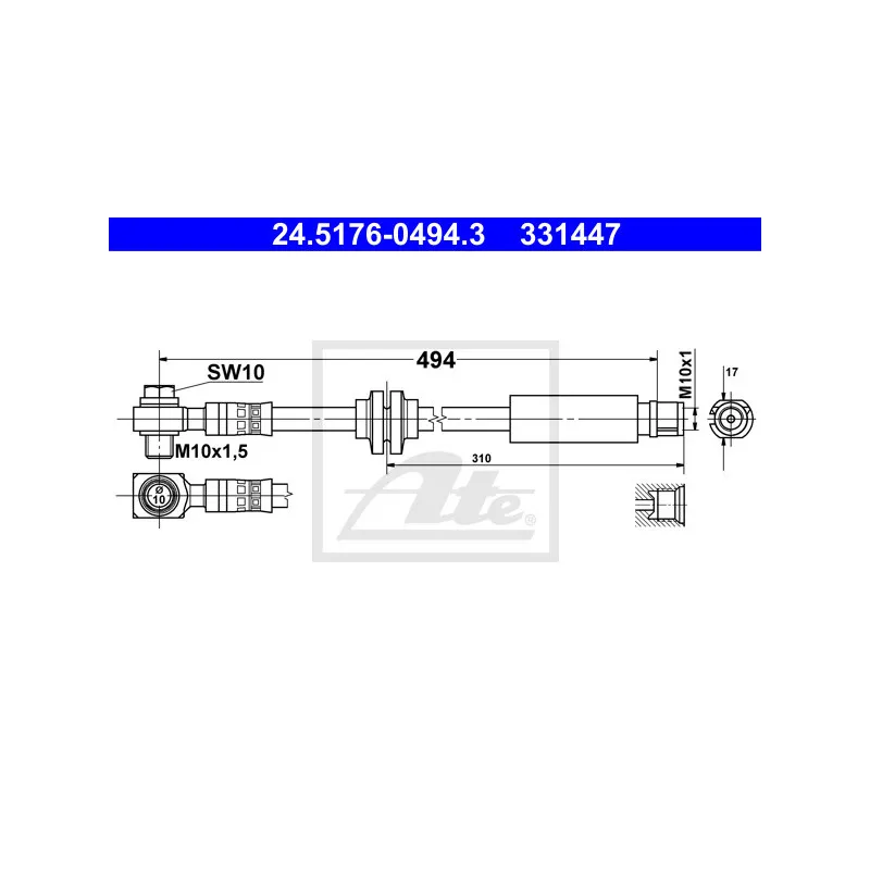 Flexible de frein ATE 24.5176-0494.3