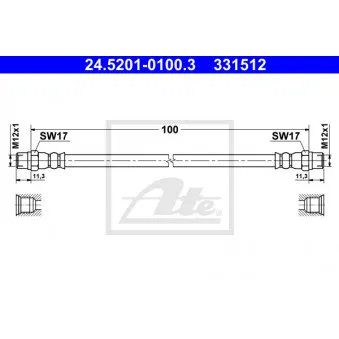 Flexible de frein ATE 24.5201-0100.3