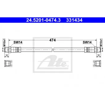 Flexible de frein ATE 24.5201-0474.3
