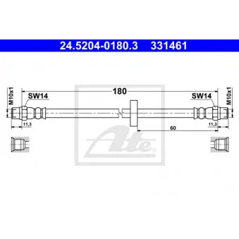 Flexible de frein ATE 24.5204-0180.3