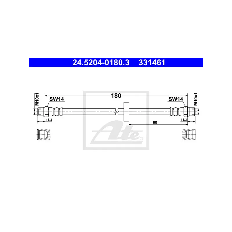 Flexible de frein ATE 24.5204-0180.3