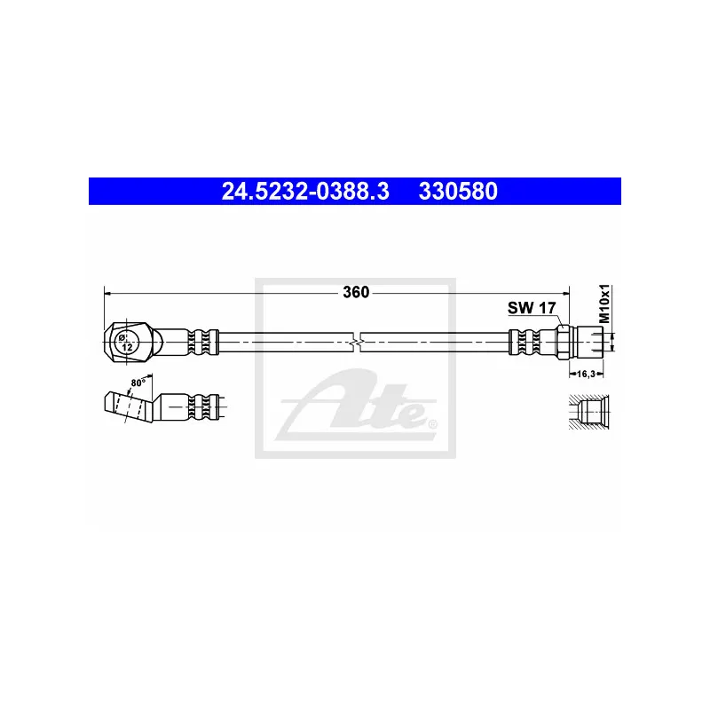 Flexible de frein ATE 24.5232-0388.3