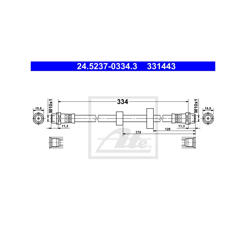 Flexible de frein ATE 24.5237-0334.3