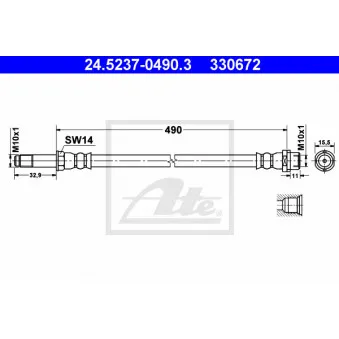 Flexible de frein ATE 24.5237-0490.3