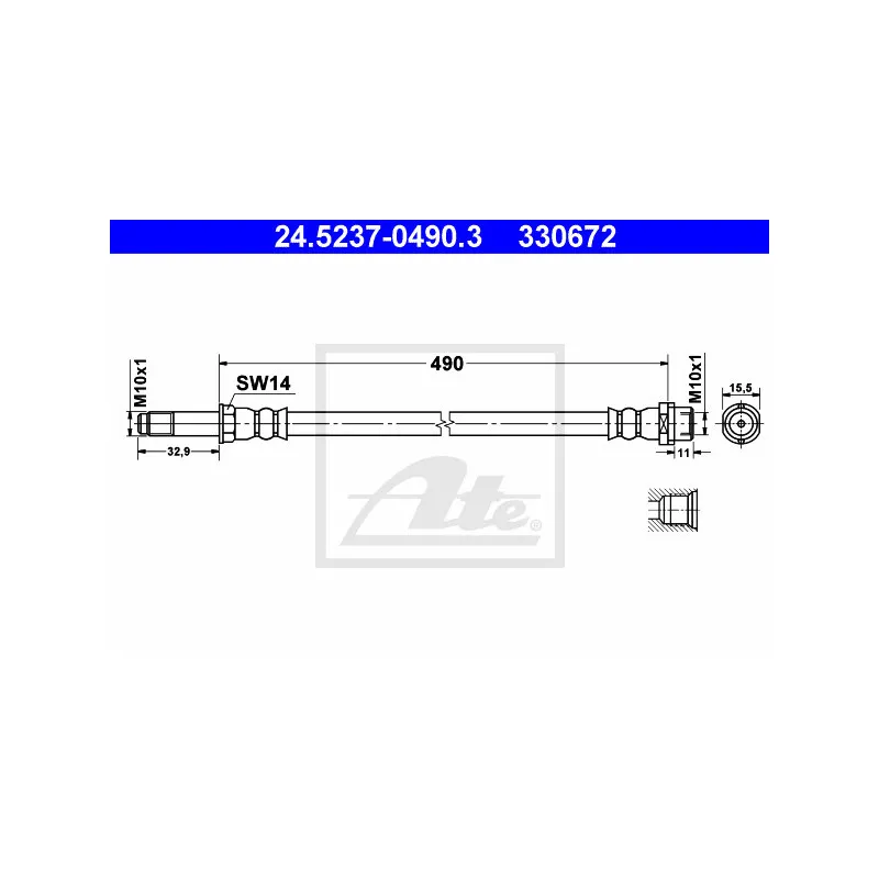 Flexible de frein ATE 24.5237-0490.3