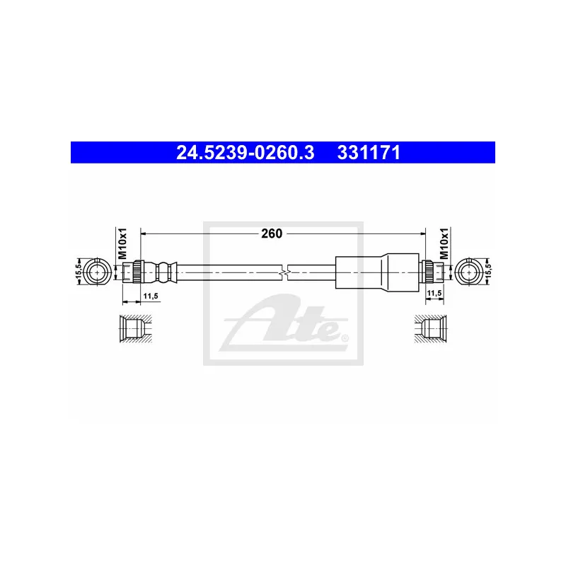 Flexible de frein ATE 24.5239-0260.3