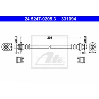 Flexible de frein ATE 24.5247-0205.3