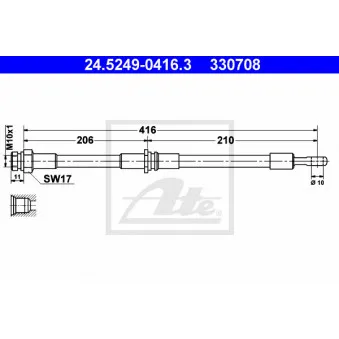 Flexible de frein ATE 24.5249-0416.3