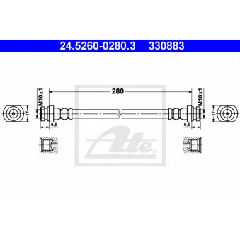 Flexible de frein ATE 24.5260-0280.3