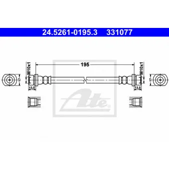 Flexible de frein ATE 24.5261-0195.3