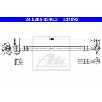 Flexible de frein ATE 24.5265-0346.3