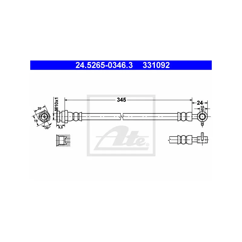 Flexible de frein ATE 24.5265-0346.3