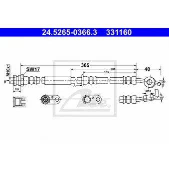 Flexible de frein ATE 24.5265-0366.3