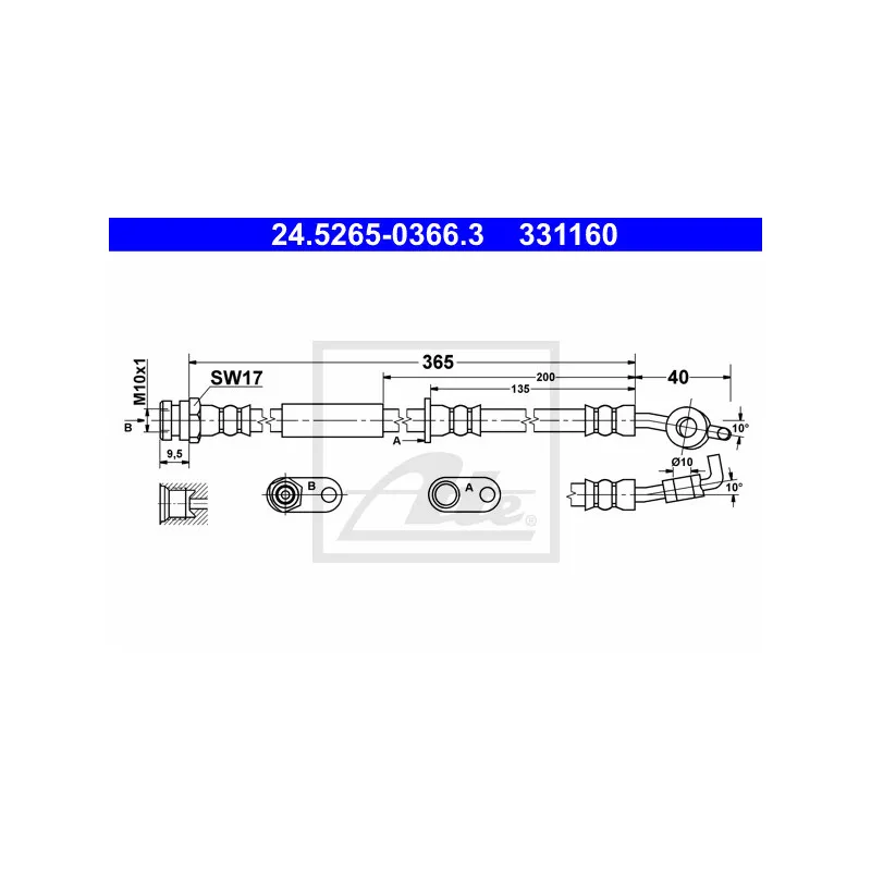 Flexible de frein ATE 24.5265-0366.3