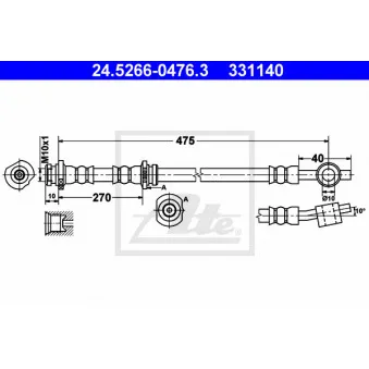 Flexible de frein ATE 24.5266-0476.3