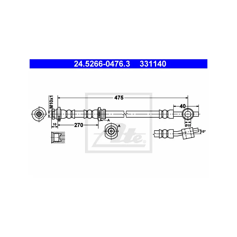 Flexible de frein ATE 24.5266-0476.3