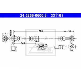 Flexible de frein ATE 24.5266-0600.3