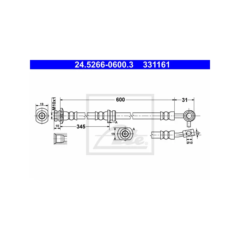 Flexible de frein ATE 24.5266-0600.3