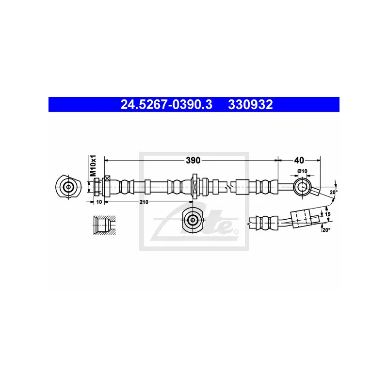 Flexible de frein ATE 24.5267-0390.3