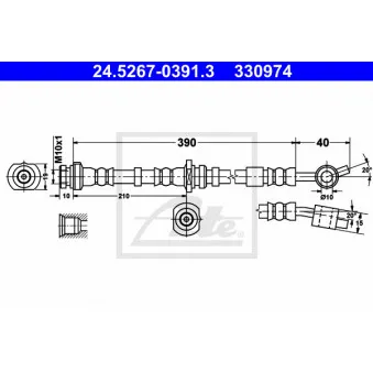 Flexible de frein ATE 24.5267-0391.3