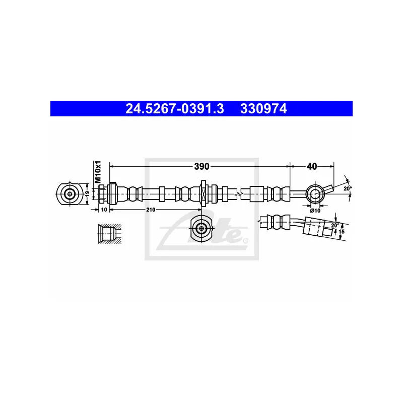 Flexible de frein ATE 24.5267-0391.3