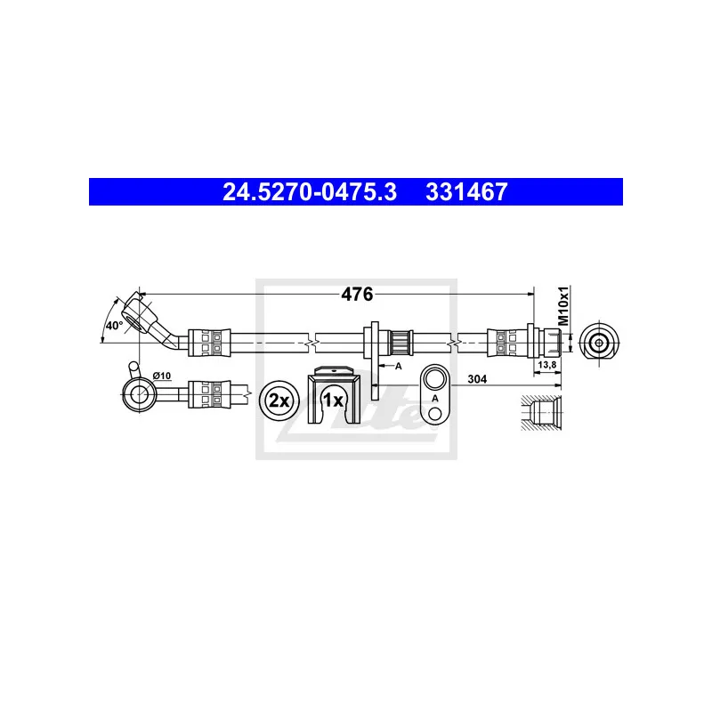 Flexible de frein ATE 24.5270-0475.3