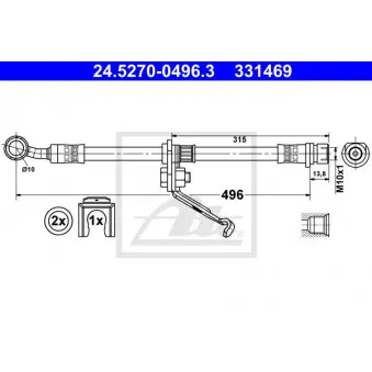 Flexible de frein ATE 24.5270-0496.3