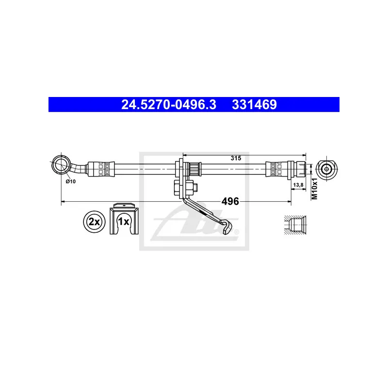 Flexible de frein ATE 24.5270-0496.3