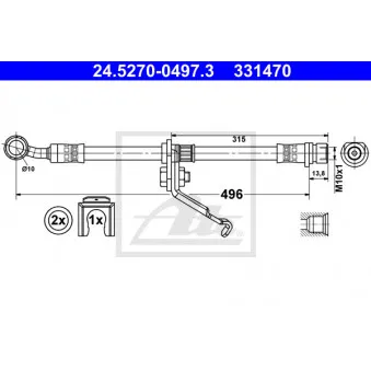 Flexible de frein ATE 24.5270-0497.3