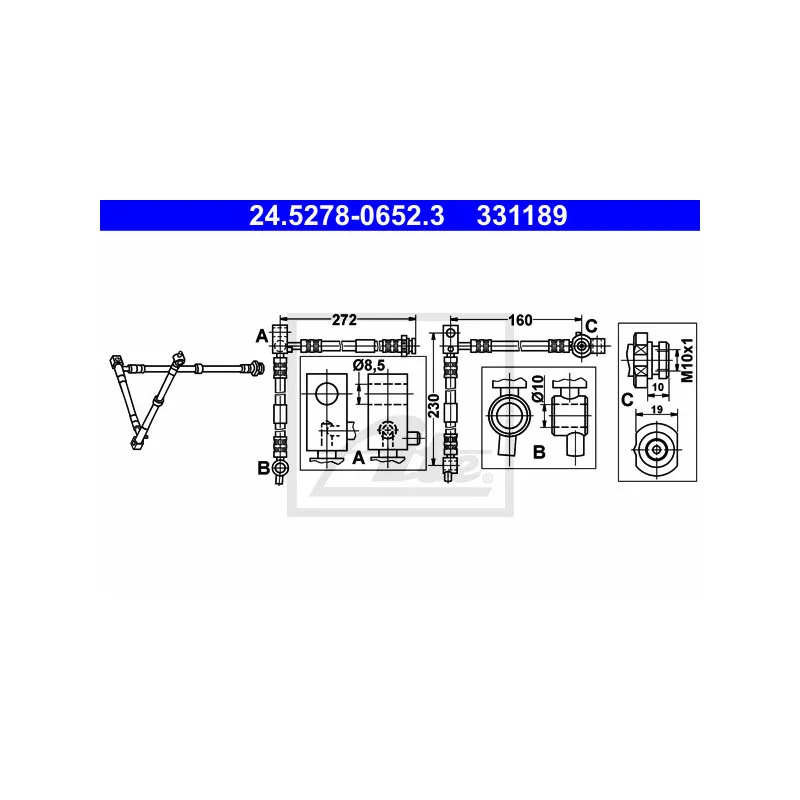 Flexible de frein ATE 24.5278-0652.3