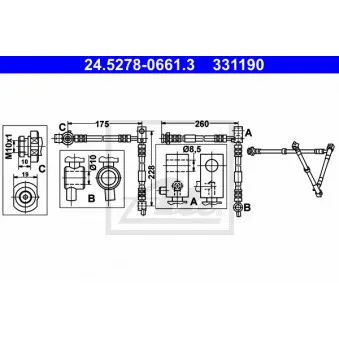 Flexible de frein ATE 24.5278-0661.3