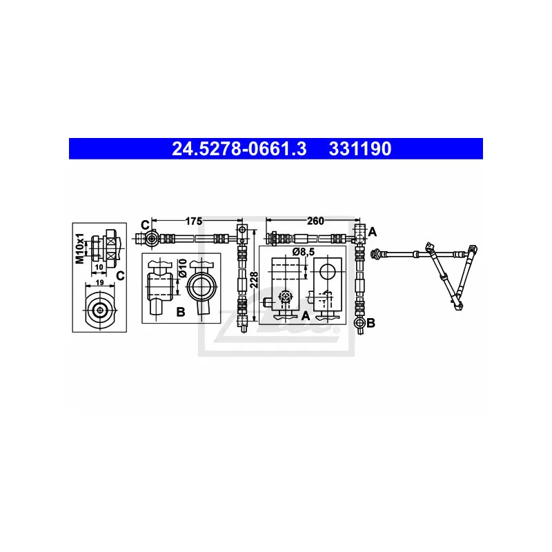 Flexible de frein ATE 24.5278-0661.3
