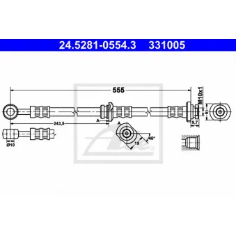 Flexible de frein ATE 24.5281-0554.3