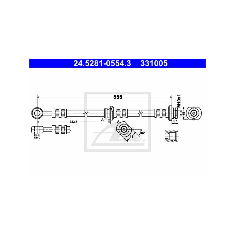 Flexible de frein ATE 24.5281-0554.3