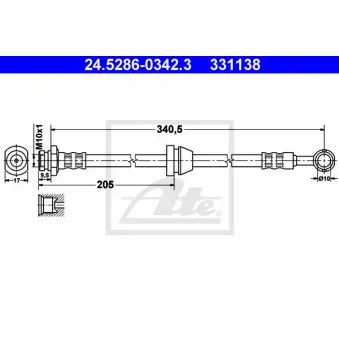 Flexible de frein ATE 24.5286-0342.3