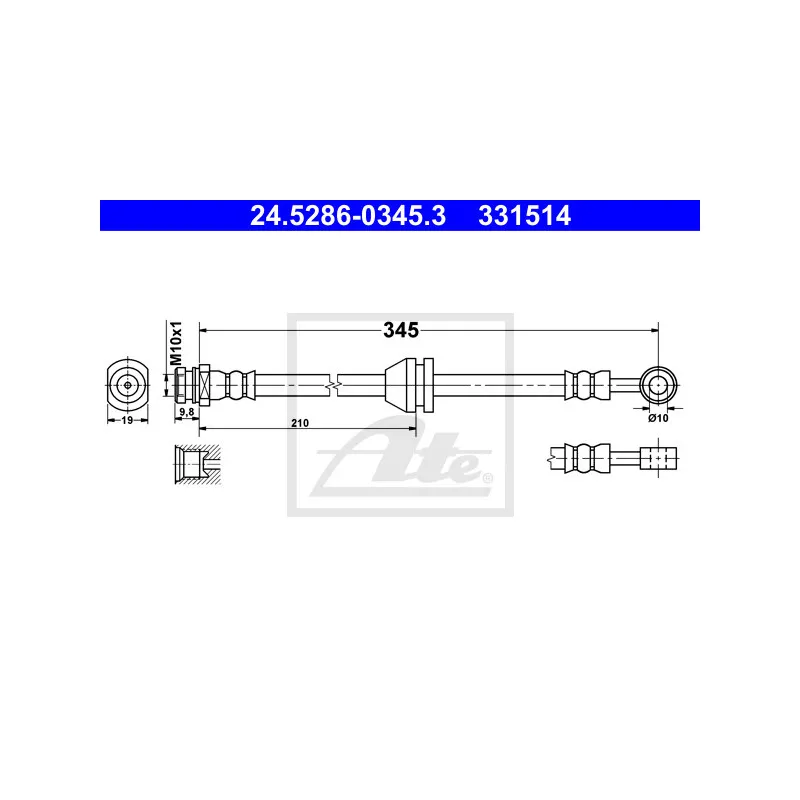 Flexible de frein ATE 24.5286-0345.3