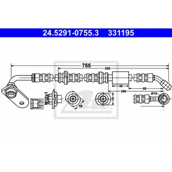 Flexible de frein ATE 24.5291-0755.3