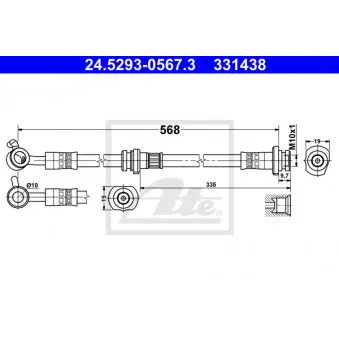 Flexible de frein ATE 24.5293-0567.3