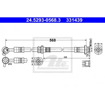 Flexible de frein ATE 24.5293-0568.3