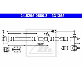 Flexible de frein ATE 24.5295-0680.3