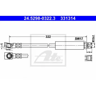 Flexible de frein ATE 24.5298-0322.3