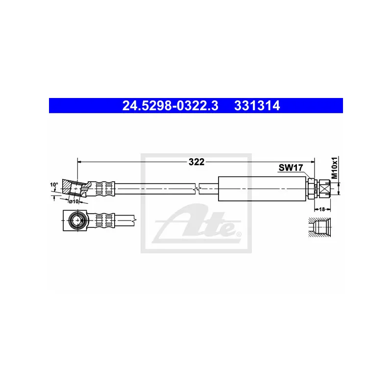 Flexible de frein ATE 24.5298-0322.3